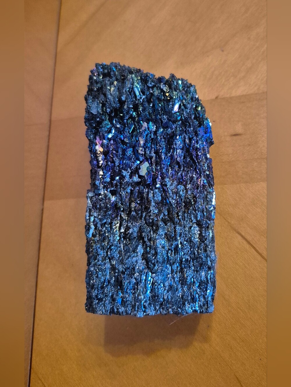 Carborundum Silicon Carbide Crystal Specimen Rainbow Iridescent 9.43 oz 4”